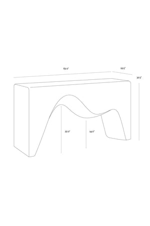   Modern European furniture - Black Sculpted Indoor/Outdoor Console Table - www.oroa.com | Oroa.com