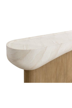   Modern European furniture - Travertine Look Indoor/Outdoor Console Table - www.oroa.com | Oroa.com