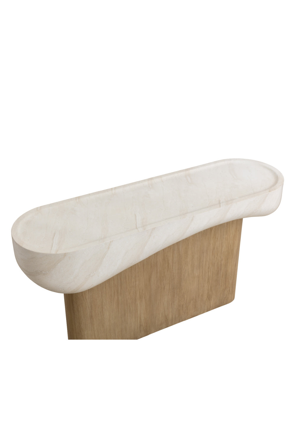   Modern European furniture - Travertine Look Indoor/Outdoor Console Table - www.oroa.com | Oroa.com