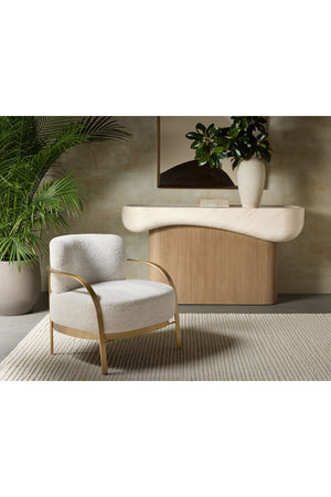   Modern European furniture - Travertine Look Indoor/Outdoor Console Table - www.oroa.com | Oroa.com