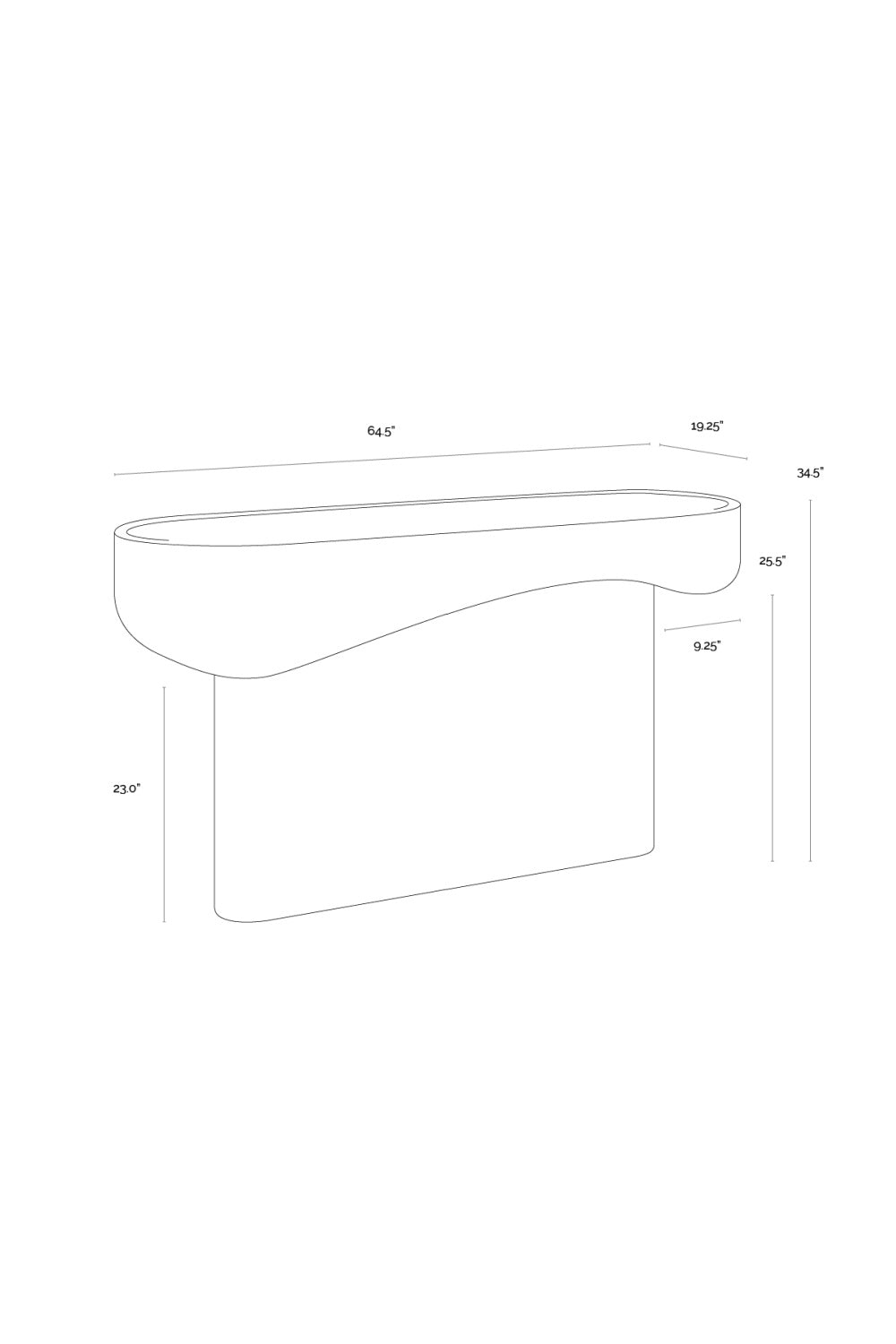   Modern European furniture - Travertine Look Indoor/Outdoor Console Table - www.oroa.com | Oroa.com