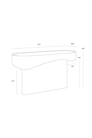   Modern European furniture - Travertine Look Indoor/Outdoor Console Table - www.oroa.com | Oroa.com