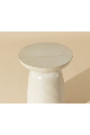   Modern European furniture - Travertine Look Indoor/Outdoor End Table - www.oroa.com | Oroa.com