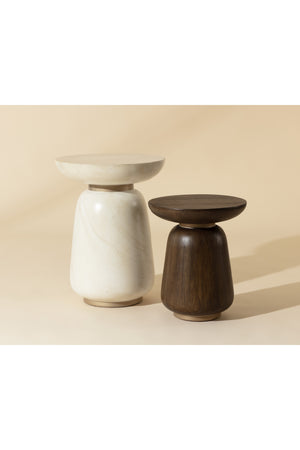   Modern European furniture - Travertine Look Indoor/Outdoor End Table - www.oroa.com | Oroa.com