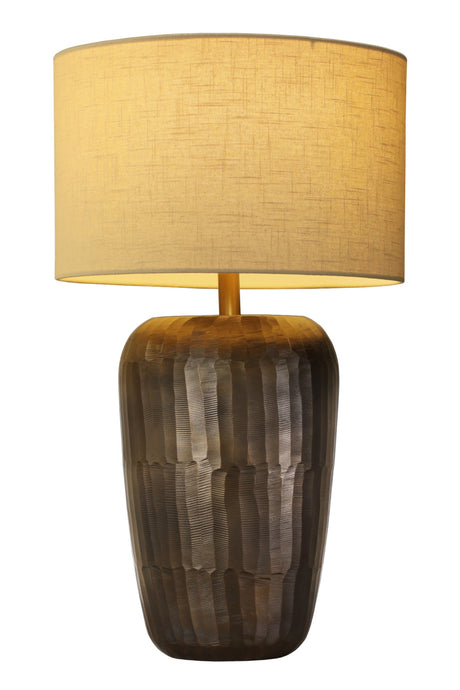 Antique Brass Drum Table Lamp | Splendido Ishani | Oroa.com