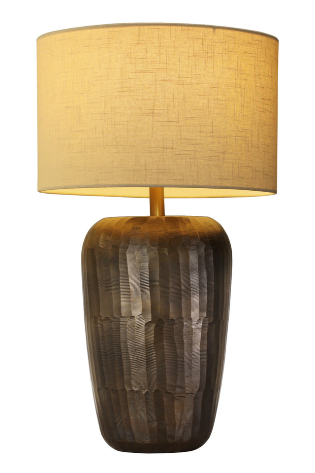 Antique Brass Drum Table Lamp | Splendido Ishani | Oroa.com