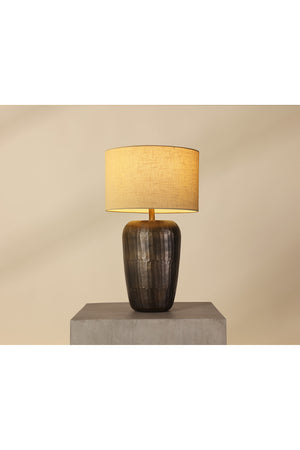 Antique Brass Drum Table Lamp | Splendido Ishani | Oroa.com