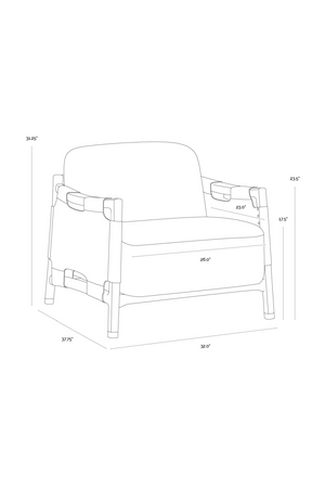 Modern European furniture - Solid Oak Framed Lounge Chair - www.oroa.com