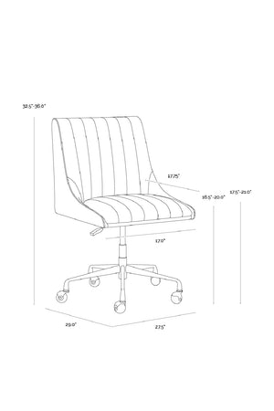   Modern European furniture - Vertical Stitched Office Chair - www.oroa.com | Oroa.com
