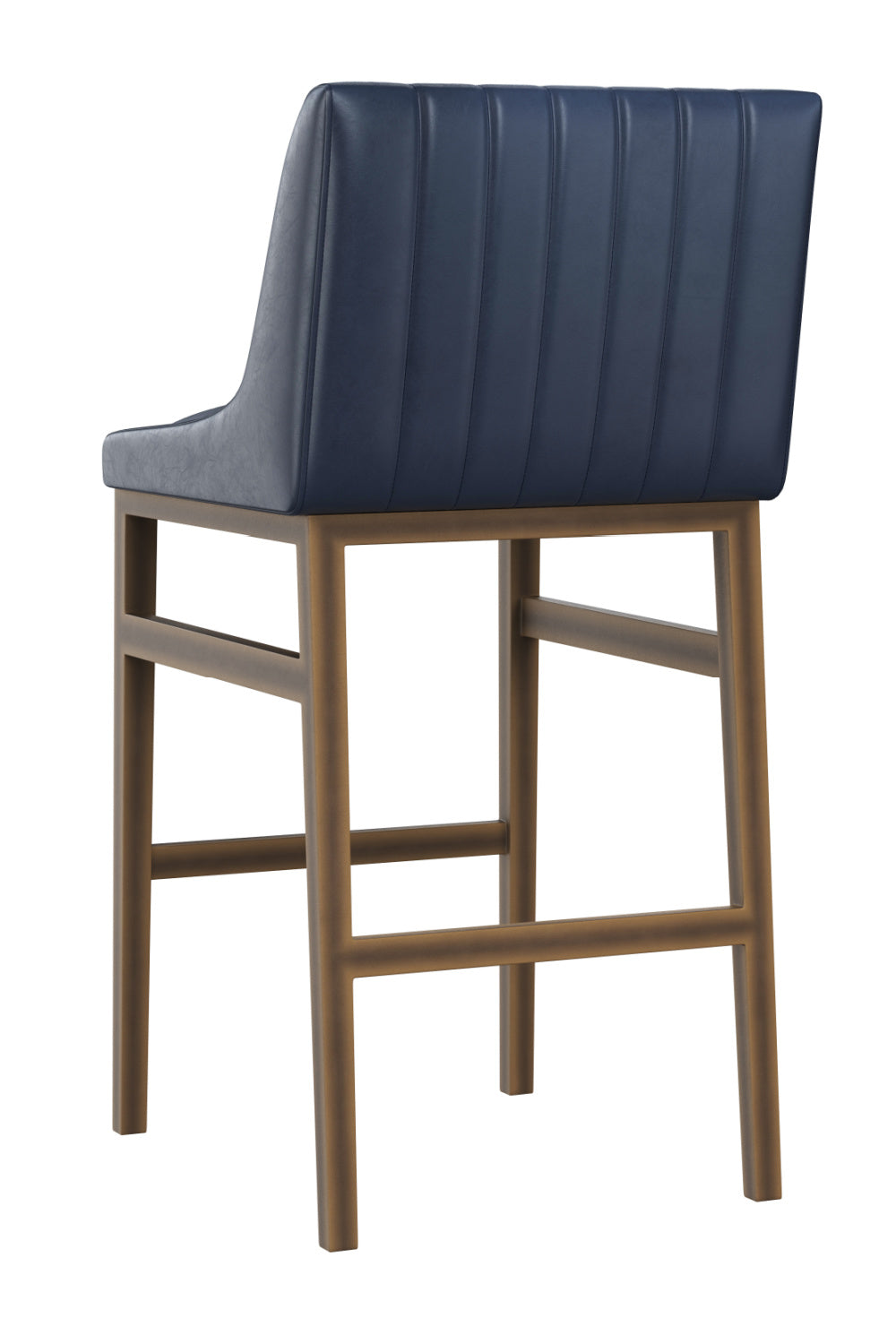 Modern European furniture - Leather-Look Vertical-Channeled Bar Stool - www.oroa.com