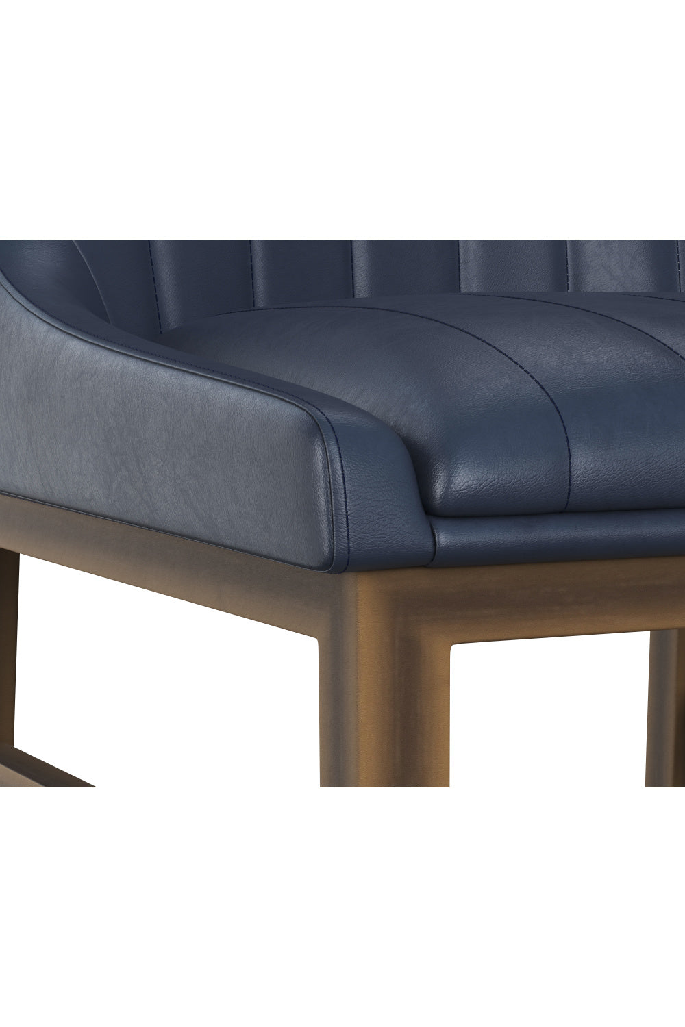 Modern European furniture - Leather-Look Vertical-Channeled Bar Stool - www.oroa.com