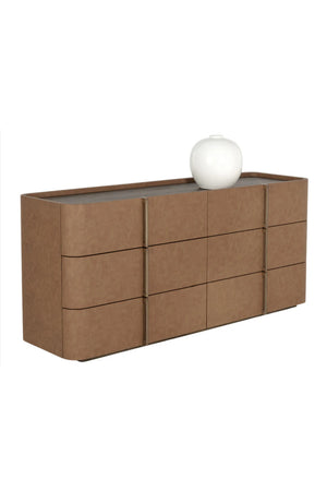 Modern European furniture - Leather-Look 6-Drawer Dresser - www.oroa.com
