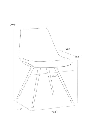   Modern European furniture - Fabric Shell Dining Chair - www.oroa.com | Oroa.com