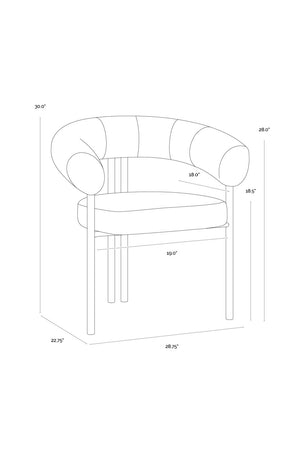   Modern European furniture - Rounded Back Dining Chair - www.oroa.com | Oroa.com