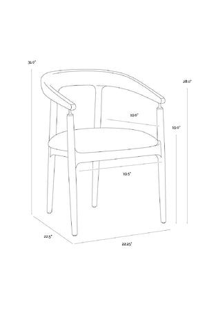 Minimalist Dining Armchair | Splendido Valmont | Oroa.com