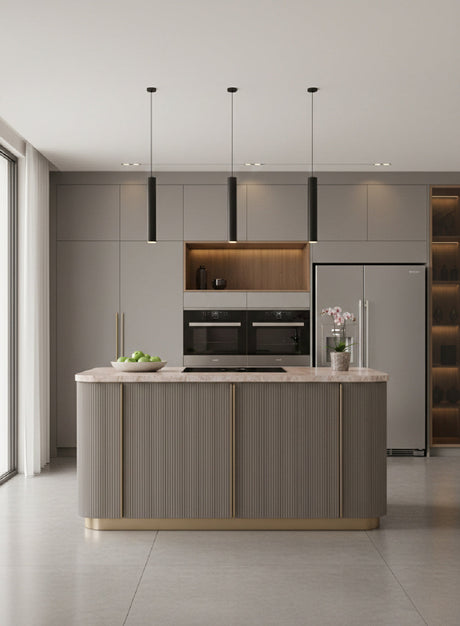 Marble Top & Wood Base Kitchen Island | Splendido Cataldi | Oroa.com