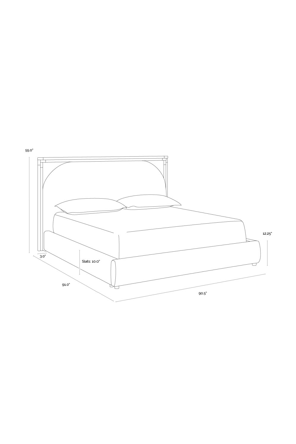 Modern European furniture - Tubular-Framed King Bed - www.oroa.com