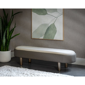   Modern European furniture - Taupe Modern Bench - www.oroa.com | Oroa.com