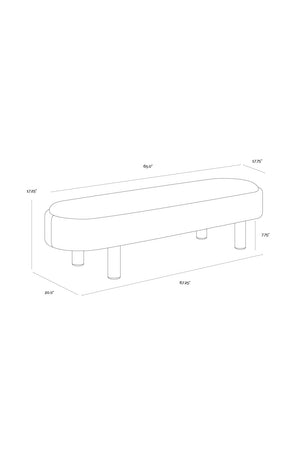   Modern European furniture - Taupe Modern Bench - www.oroa.com | Oroa.com
