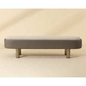   Modern European furniture - Taupe Modern Bench - www.oroa.com | Oroa.com