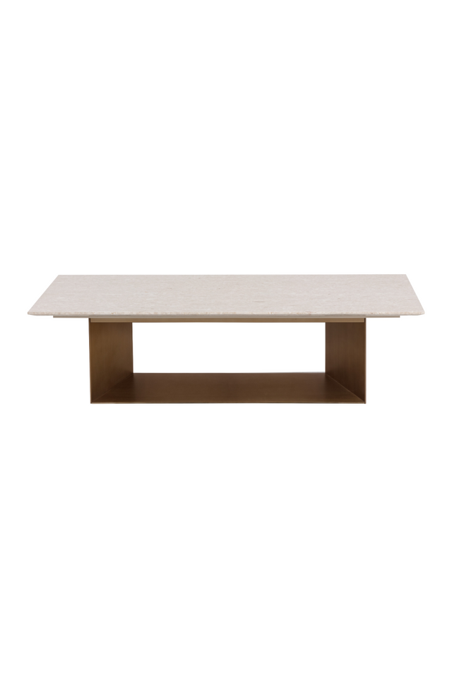 Modern European furniture - Cream Marble Coffee Table - www.oroa.com