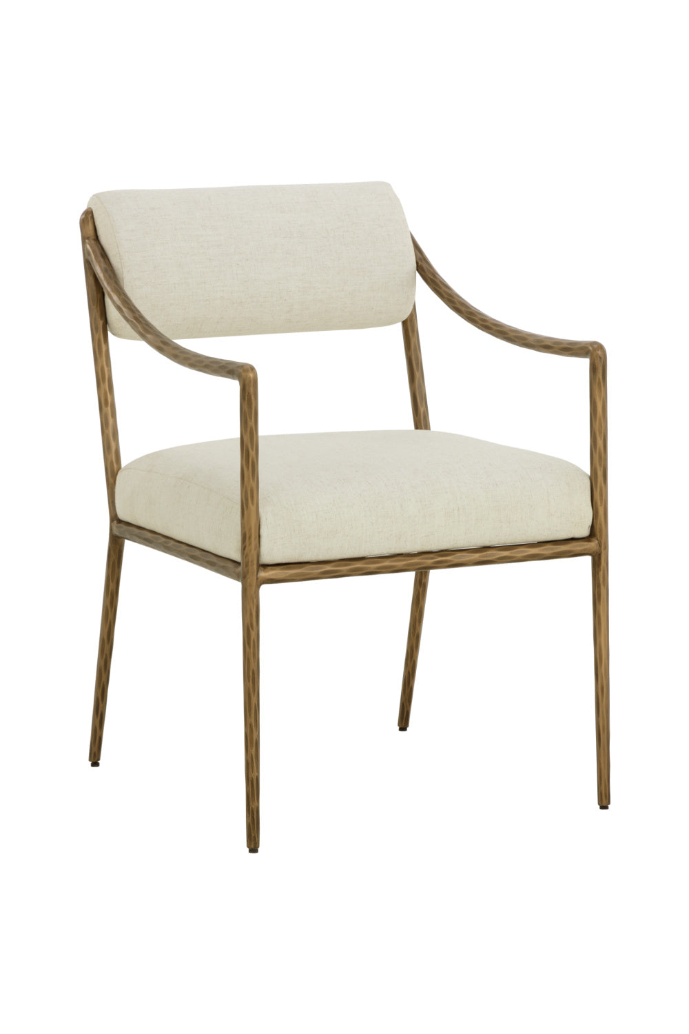 Modern European furniture - Cream Linen Dining Armchair - www.oroa.com
