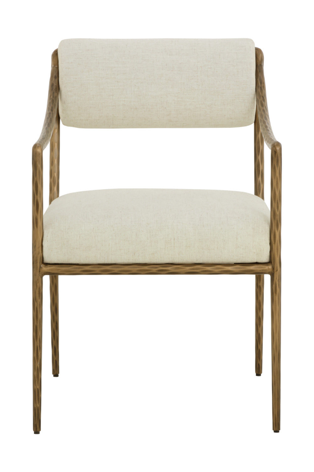 Modern European furniture - Cream Linen Dining Armchair - www.oroa.com