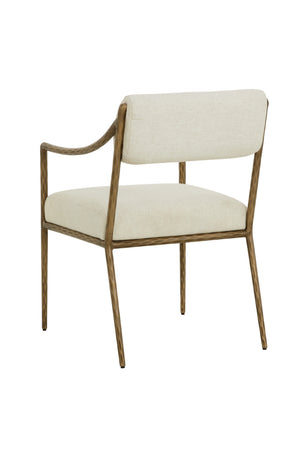 Modern European furniture - Cream Linen Dining Armchair - www.oroa.com
