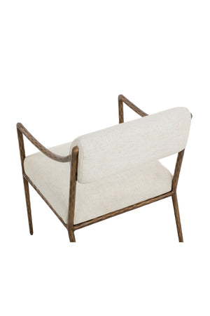 Modern European furniture - Cream Linen Dining Armchair - www.oroa.com