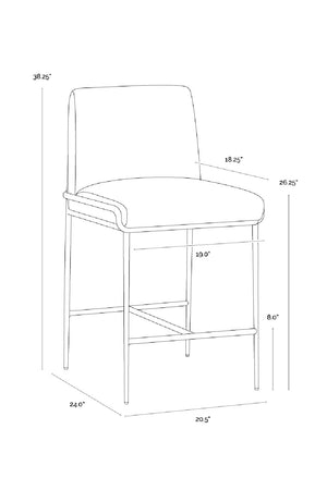 Modern European furniture - Curved Modern Counter Stool - www.oroa.com