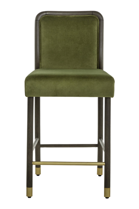 Modern European furniture - Green Upholstered Counter Stool - www.oroa.com