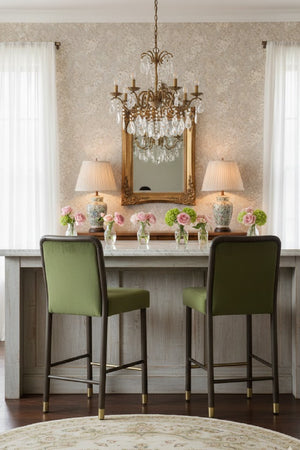   Modern European furniture - Green Upholstered Counter Stool - www.oroa.com | Oroa.com