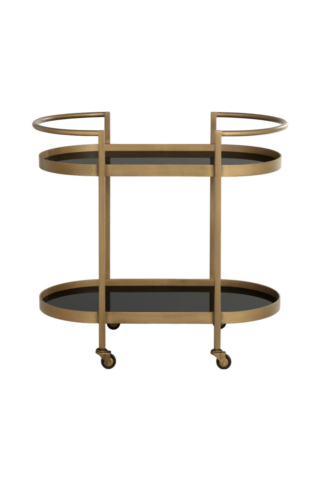 Modern European furniture - Antique Brass Bar Cart - www.oroa.com