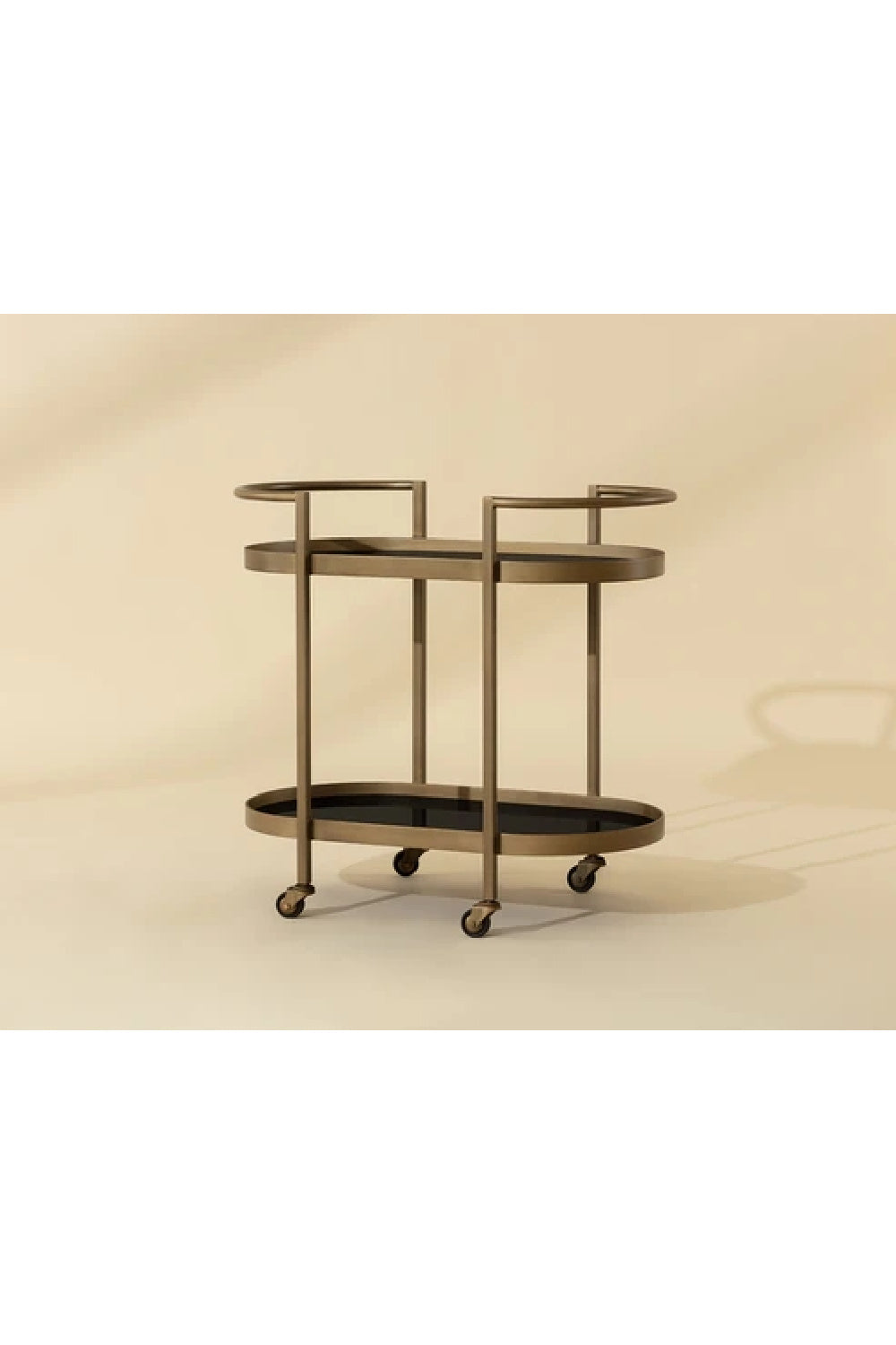   Modern European furniture - Antique Brass Bar Cart - www.oroa.com | Oroa.com