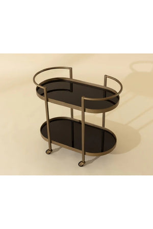   Modern European furniture - Antique Brass Bar Cart - www.oroa.com | Oroa.com