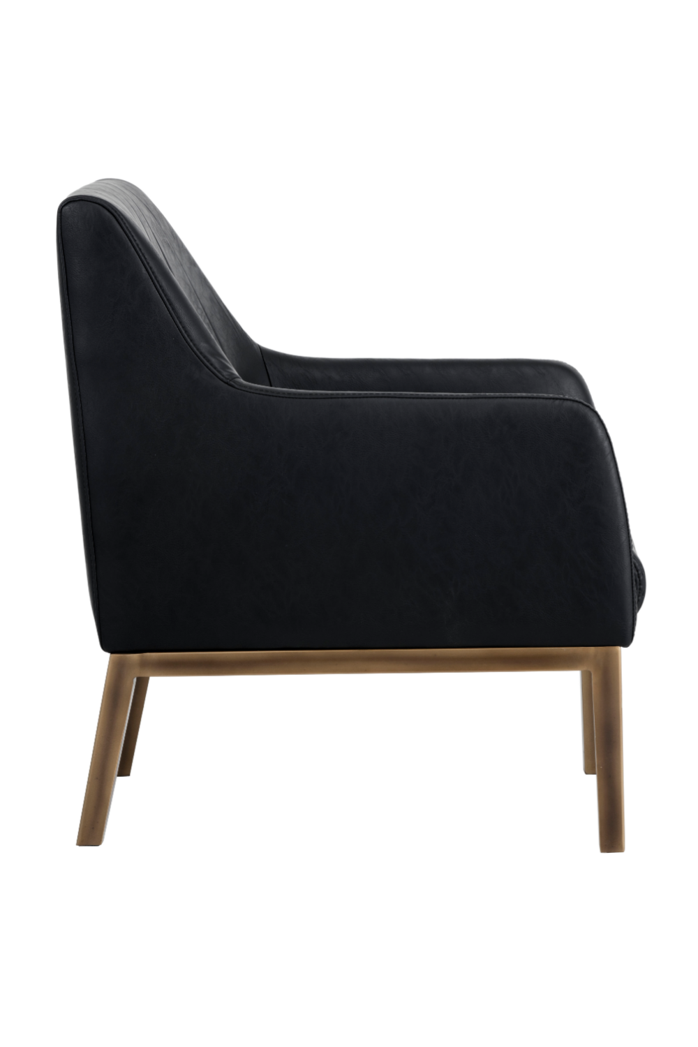 Modern European furniture - Black Leather Channeled Lounge Chair - www.oroa.com