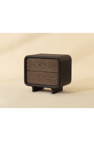 2-Drawer Oak Nightstand | Splendido Koa | Oroa.com