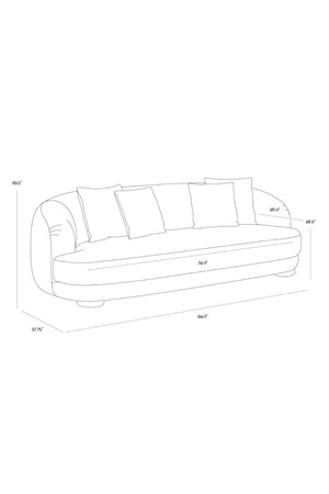   Modern European furniture - Minimalist Rounded-Back Sofa - www.oroa.com | Oroa.com