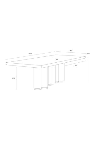 Rectangular Oak Wood Dining Table | Splendido Salix | Oroa.com