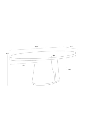 Dual Pedestal Wood Dining Table | Splendido Tasmin | Oroa.com