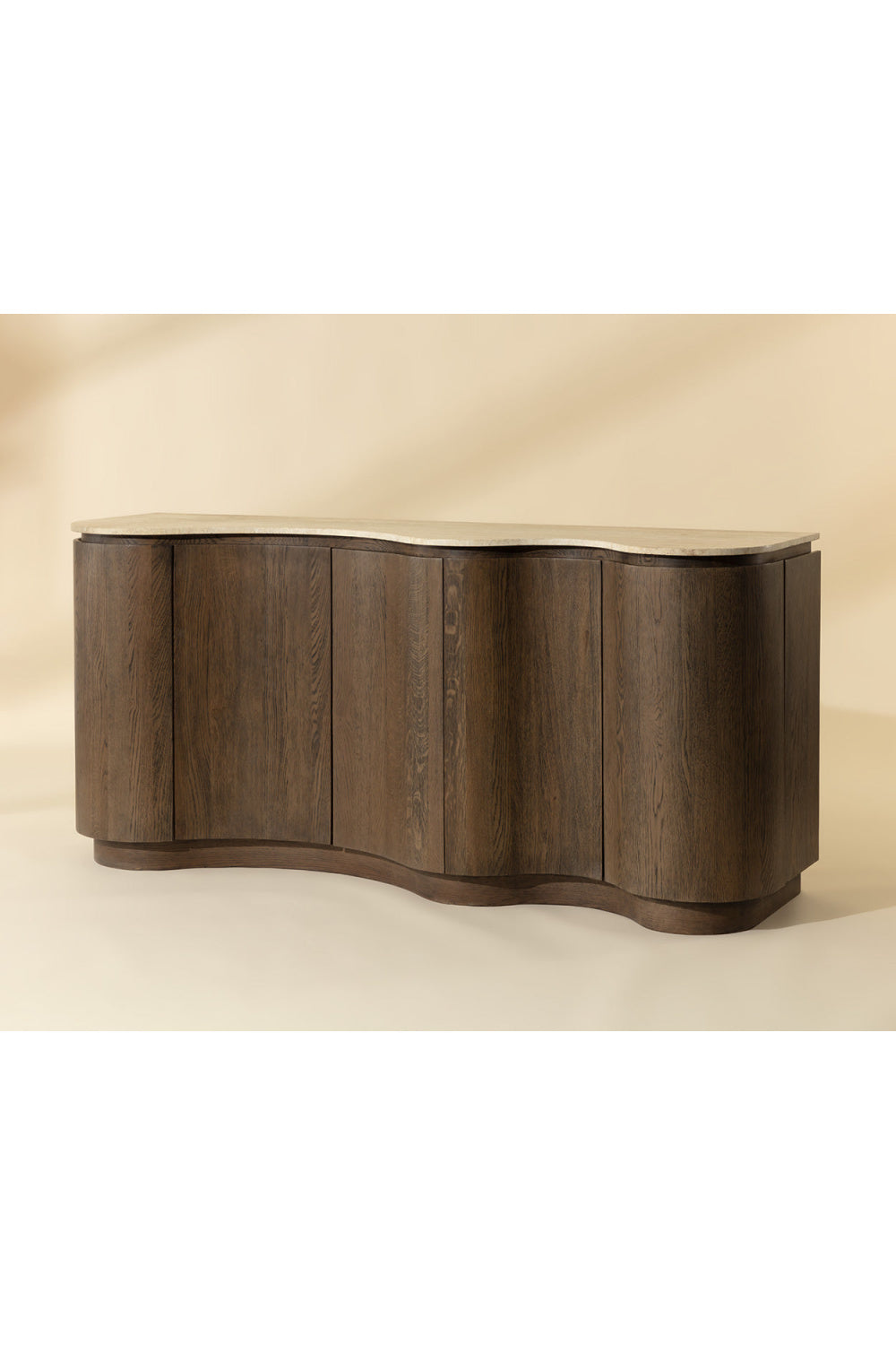 Solid Oak Sideboard with Travertine Top | Splendido Fable | Oroa.com