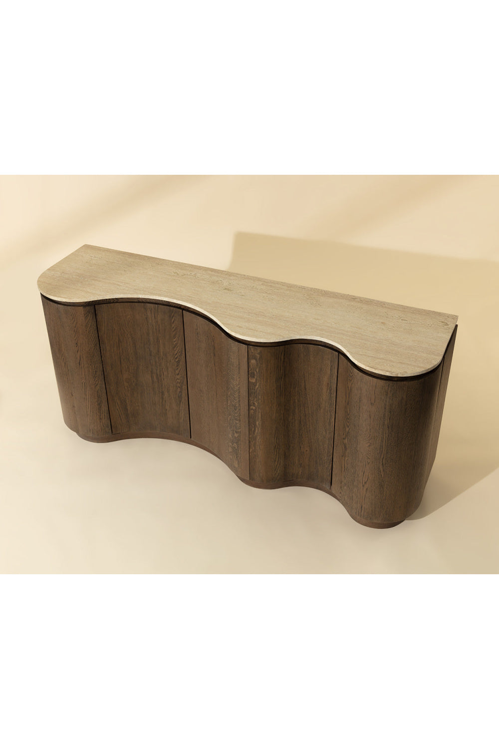 Solid Oak Sideboard with Travertine Top | Splendido Fable | Oroa.com