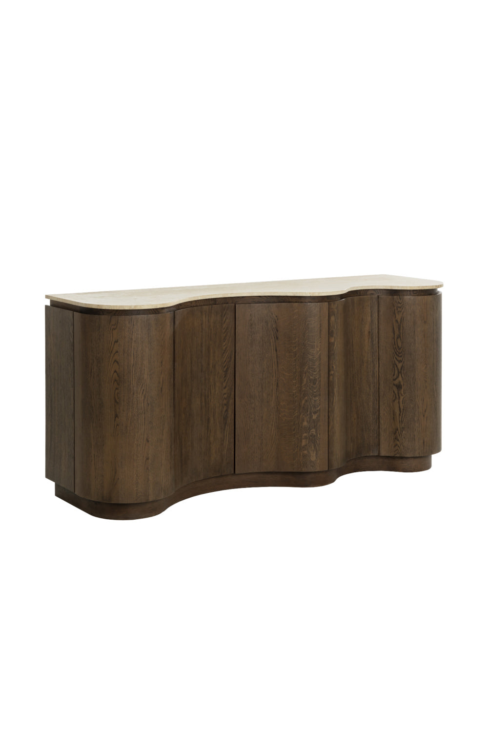 Solid Oak Sideboard with Travertine Top | Splendido Fable | Oroa.com