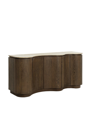 Solid Oak Sideboard with Travertine Top | Splendido Fable | Oroa.com
