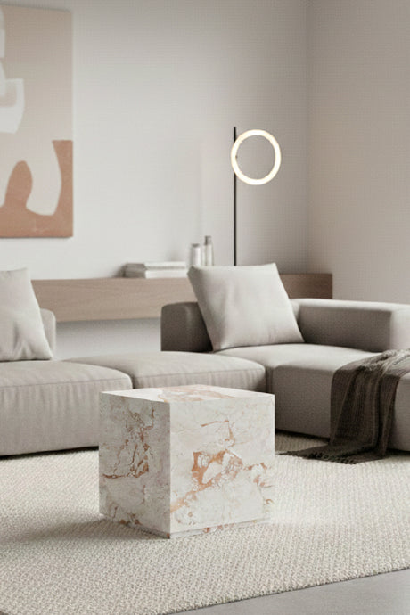 Modern European furniture - Marble Cube End Table - www.oroa.com