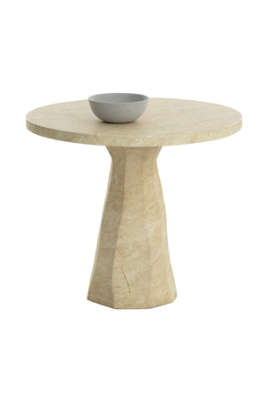   Modern European furniture - Natural Indoor/Outdoor Travertine Look Bistro Table - www.oroa.com | Oroa.com