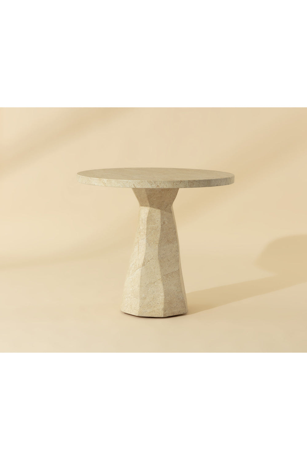   Modern European furniture - Natural Indoor/Outdoor Travertine Look Bistro Table - www.oroa.com | Oroa.com