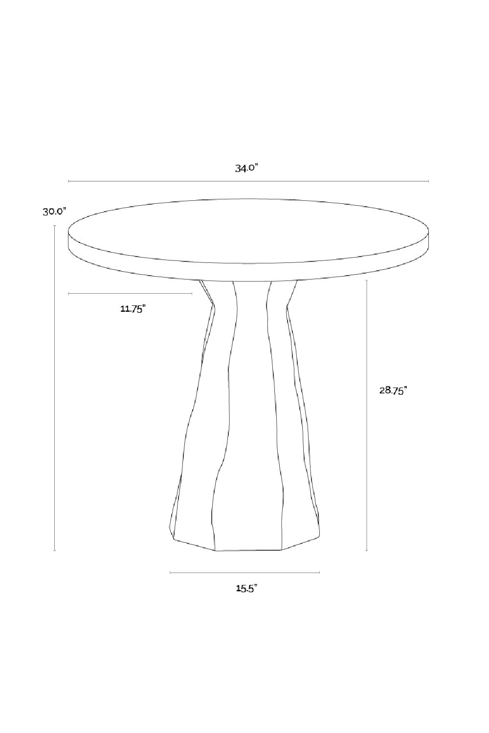   Modern European furniture - Natural Indoor/Outdoor Travertine Look Bistro Table - www.oroa.com | Oroa.com