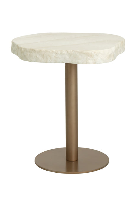 Modern European furniture - Travertine Look Indoor/Outdoor Bistro Table - www.oroa.com