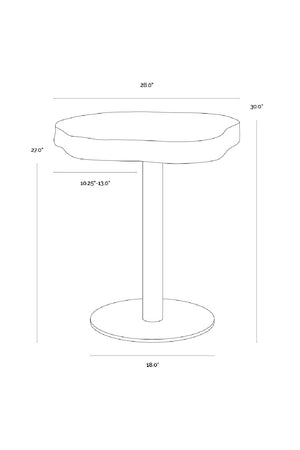   Modern European furniture - Travertine Look Indoor/Outdoor Bistro Table - www.oroa.com | Oroa.com